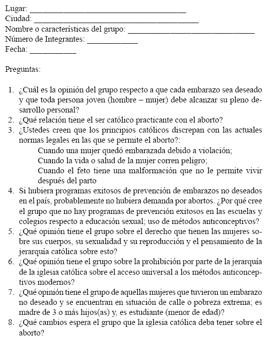 Encuesta de opinión católica sobre el aborto Encuesta de opinión católica sobre el aborto